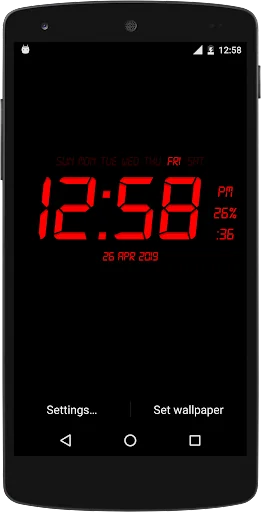 Digital Clock Live Wallpaper screenshot 3