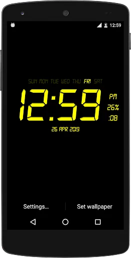 Digital Clock Live Wallpaper screenshot 4