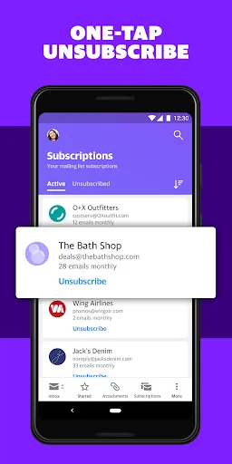 Yahoo Mail Go- Organized Email screenshot 1