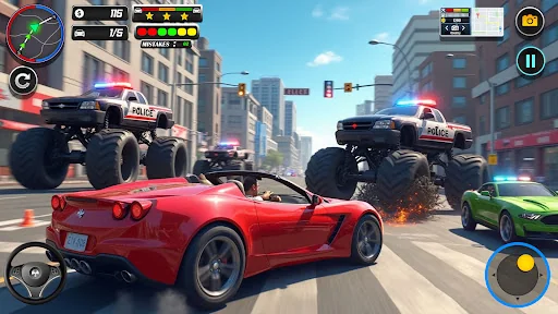 Police Monster Truck Car Games screenshot 2