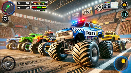 Police Monster Truck Car Games screenshot 4