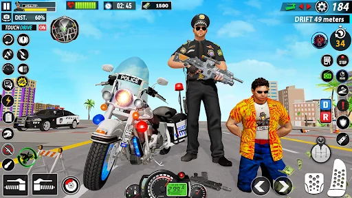 Police Moto Bike Chase Crime
