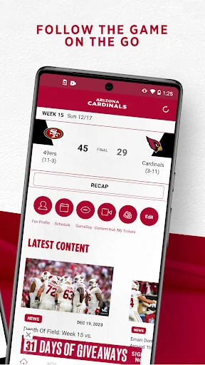 Arizona Cardinals Mobile screenshot 3