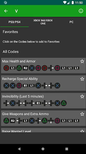 Cheat Codes for Games (Console