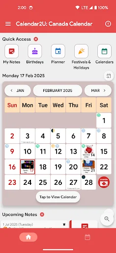 Canada Calendar