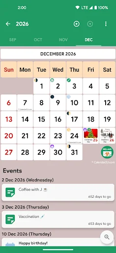 Ireland Calendar