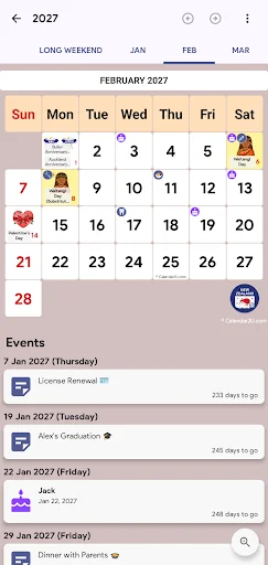 NZ Calendar - Calendar2U