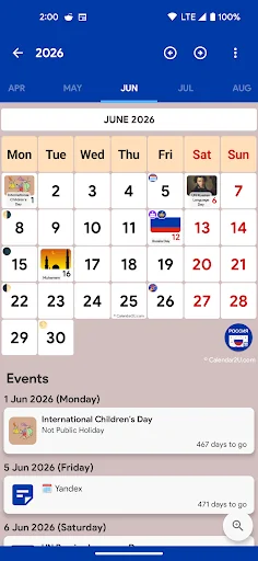 Russia Calendar