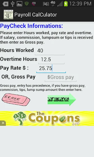 Paycheck Calculator screenshot 1