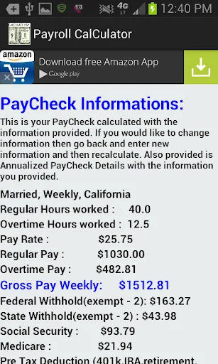 Paycheck Calculator screenshot 4