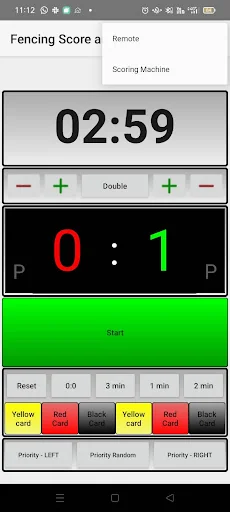 Fencing score and time screenshot 2