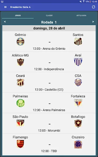 Tabela Brasileirão 2026