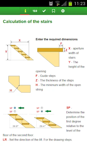 Calculation of the stairs