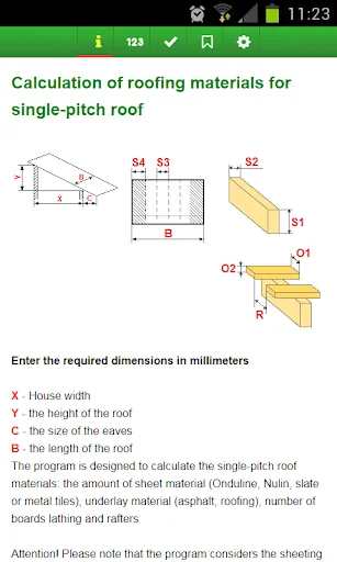 Calculation of a flat roof