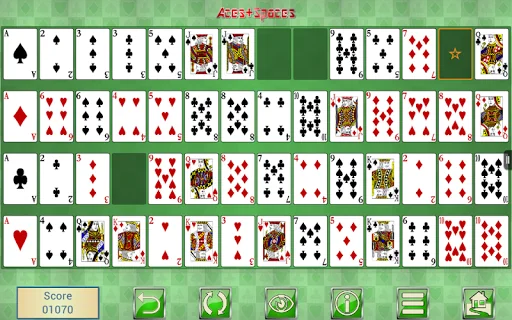 Aces + Spaces, card solitaire