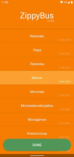 Transport schedule - ZippyBus