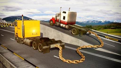Chained Trucks against Ramp screenshot 1