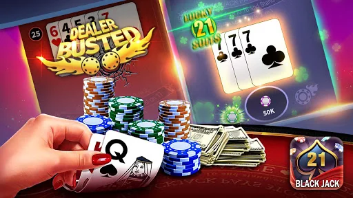 Blackjack 21 offline games screenshot 2