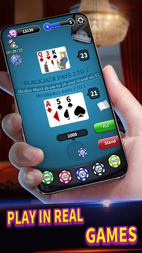 BlackJack 21 Lite Offline Game screenshot 1