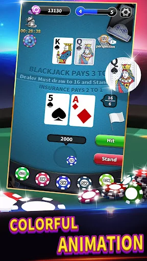 BlackJack 21 Lite Offline Game screenshot 2