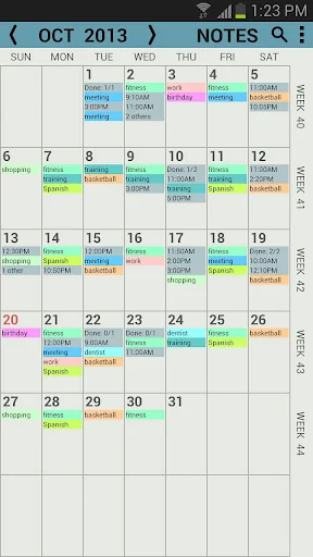 Planner, notes, reminders