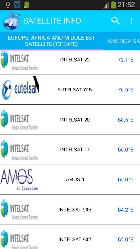 SATELLITE INFO screenshot 1
