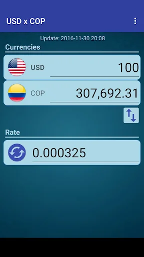 US Dollar to Colombian Peso
