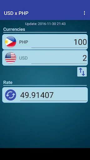 US Dollar to Philippine Peso screenshot 2
