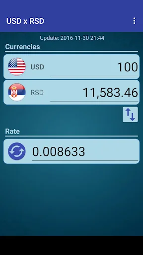 US Dollar to Serbian Dinar