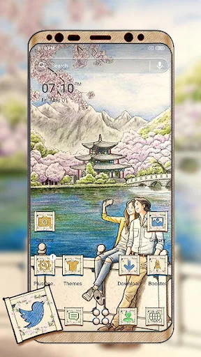 Couple Selfie Sketch Theme