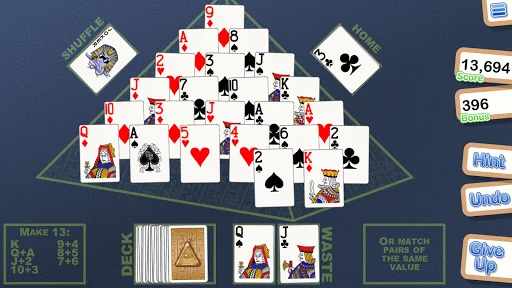 Crystal Pyramid Solitaire
