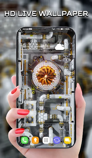 3D Wallpaper + Keyboard Sci Fi