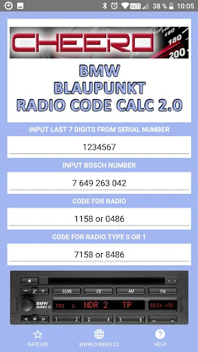RADIO CODE for BMW BUSINESS