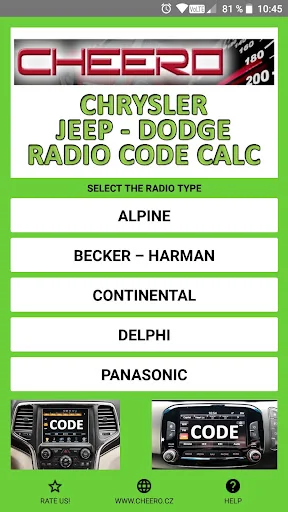 RADIO CODE for CHRYSLER JEEP