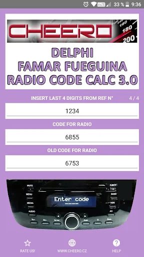 RADIO CODE for DELPHI FAMAR