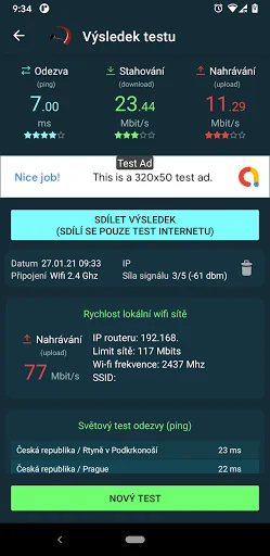 Rychlost.cz - rychlost připoje screenshot 1