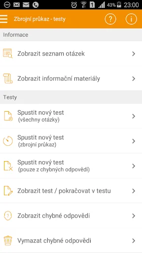 Zbrojní průkaz - testy