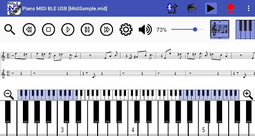 Piano MIDI Bluetooth USB