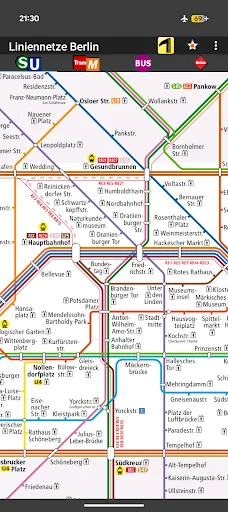 Berlin Metro Map: S+U offline