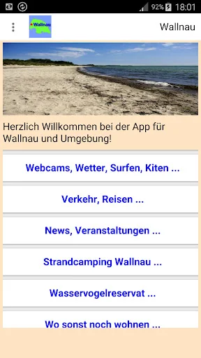 Wallnau App für den Urlaub