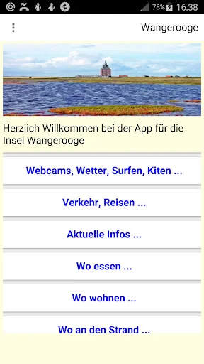 Wangerooge App für den Urlaub