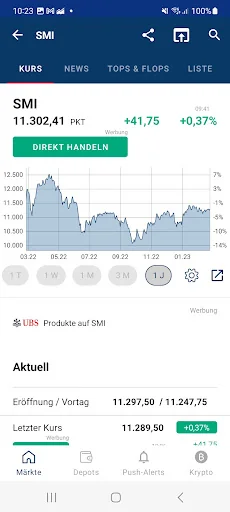 finanzen.ch Börse & Aktien screenshot 2