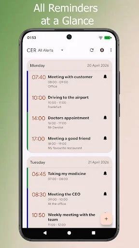 Calendar Event Reminder (CER) screenshot 2