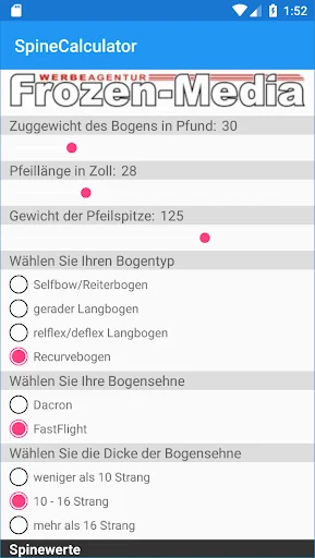 Archery Spine Calculator