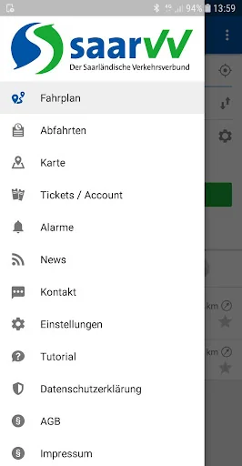 Saarfahrplan screenshot 1