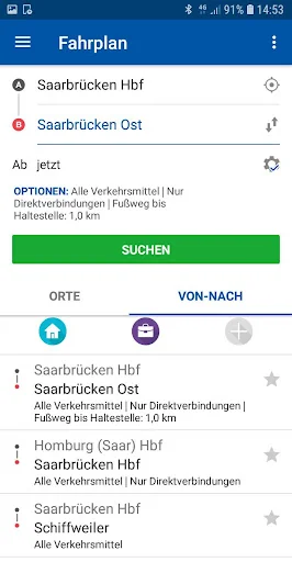 Saarfahrplan screenshot 2