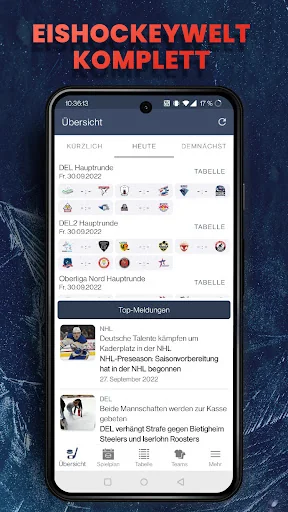 Hockeyweb - die Eishockey App