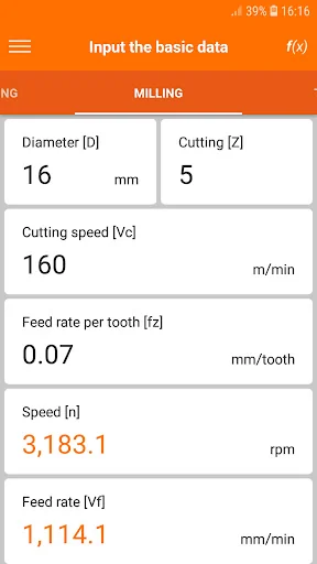 Hoffmann Machining Calculator