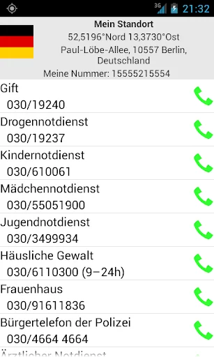 Mobile emergency call screenshot 2
