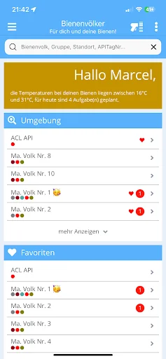 Bienenvölker - Die Imker-App